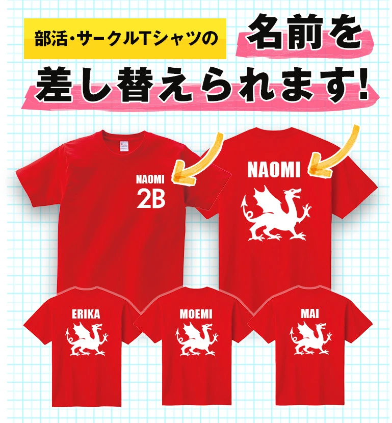 部活・サークル用チームTシャツ｜オリジナルTシャツ作成を激安