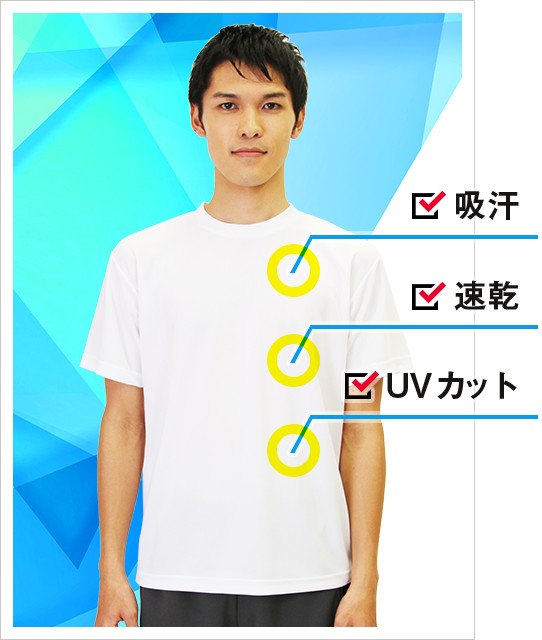 ドライTシャツ｜オリジナルTシャツの激安プリント・名入れ製作