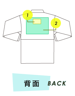 ジャンパー （背フラシ有）背面プリント範囲