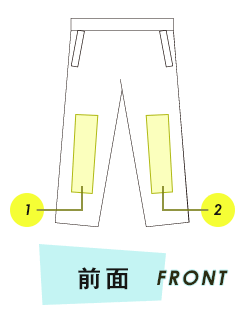 スウェット前面プリント範囲