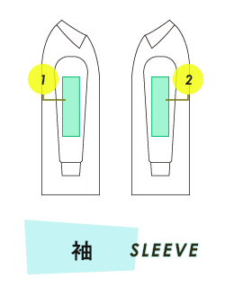 長袖ポロシャツ（ポケット有） 袖プリント範囲