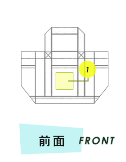 トートバック前面プリント範囲