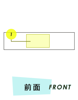 カラーマフラータオル表面プリント範囲