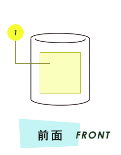 リストバンド表面プリント範囲