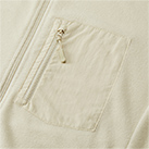 マイクロフリース フルジップ スタンド ジャケット（一重）（7097-01）左胸ポケット