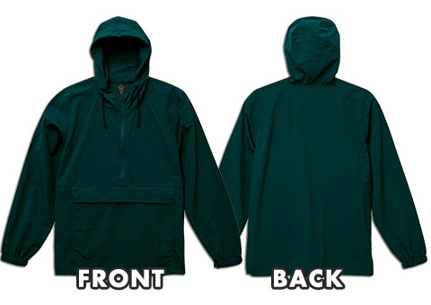 7211-01 コットンライクナイロンアノラックパーカ（一重）｜FRONT、BACK