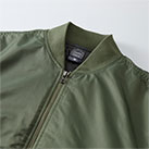 タイプＭＡ-1ジャケット（中綿入）（7490-01）襟元は首リブ仕様