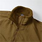 シープボア フリーススタンドジャケット（裏地付）（7495-01）襟はスタンドカラーで首元まで暖かい