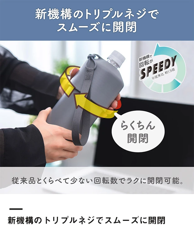 アトラス ボトルインボトル約500～650ml用A2（ストラップタイプ）（ABIB-A2）新機能のトリプルネジでスムーズに開閉