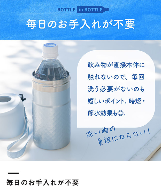 アトラス ボトルインボトル約500~650ml用(ダイヤカット)(ABIB-AN)軽量&スリム設計で持ち歩きやすい