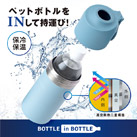 アトラス ボトルインボトルTYPE-Eグラデーション　約500～650ml用（折りたたみハンドルタイプ）（ABIB-E-G）ペットボトルをINして持ち運び