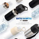 アトラス ボトルインボトルTYPE-Eグラデーション　約500～650ml用（折りたたみハンドルタイプ）（ABIB-E-G）ペットボトルの冷たさキープ！