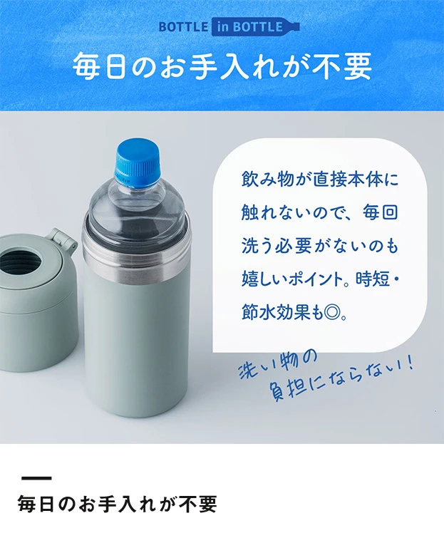 アトラス ボトルインボトル約500～650ml用G（収納ハンドルタイプ）（ABIB-G）毎日のお手入れが不要
