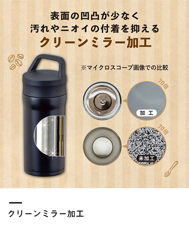 アトラス 取手付真空コーヒーマグボトル　350ml（ACN-353）クリーンミラー加工