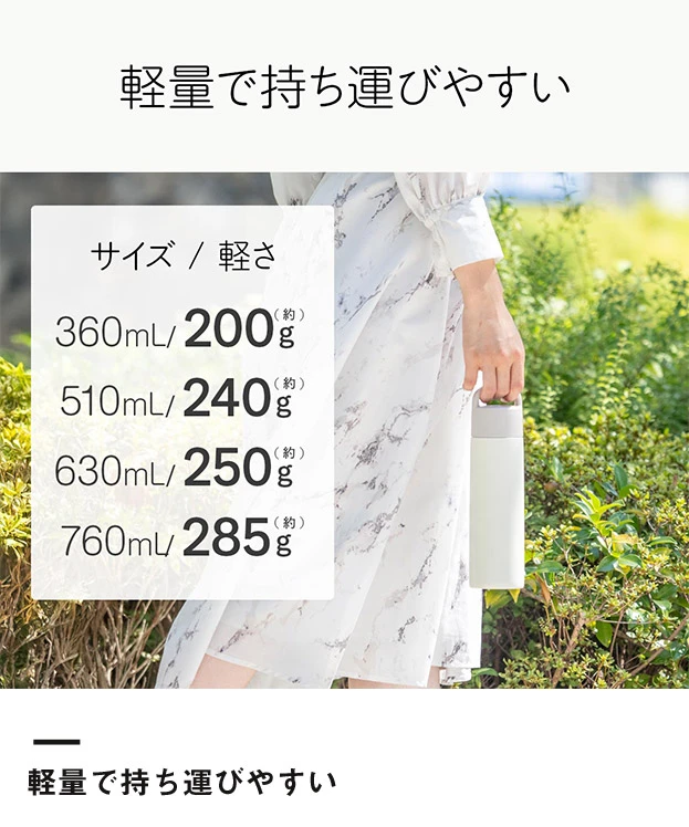 アトラス Basic Productsハンドル付きスクリューボトル510ml（AHS-510）軽量で持ち運びやすい