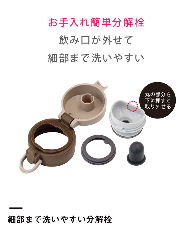 アトラス Airlist 超軽量ワンタッチボトル 365ml 【AROW】（AROW-350）細部まで洗いやすい分解栓