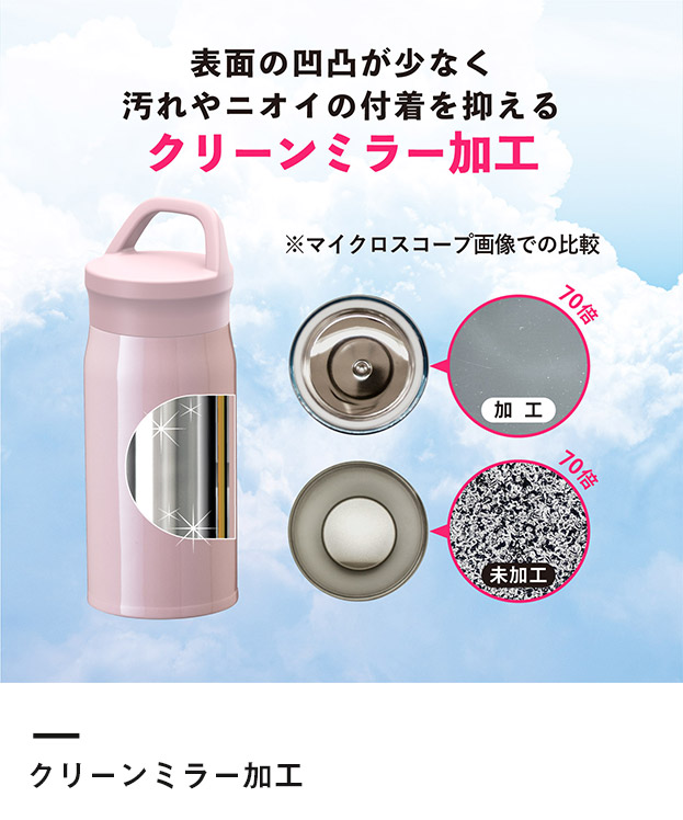 アトラス Airlist SPORTS 超軽量ハンドル付マグボトル340ml（ARSP-351）クリーンミラー加工