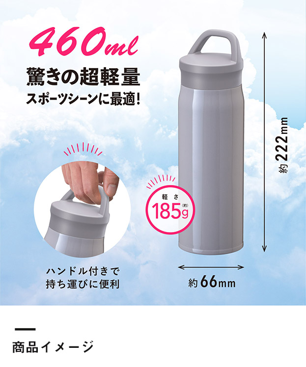 アトラス Airlist SPORTS 超軽量ハンドル付マグボトル460ml（ARSP-501）商品イメージ