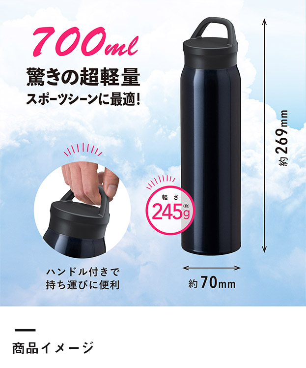 アトラス Airlist SPORTS 超軽量ハンドル付マグボトル700ml（ARSP-701）商品イメージ