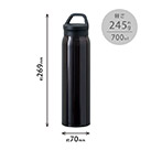 アトラス Airlist SPORTS 超軽量ハンドル付マグボトル700ml（ARSP-701）サイズについて