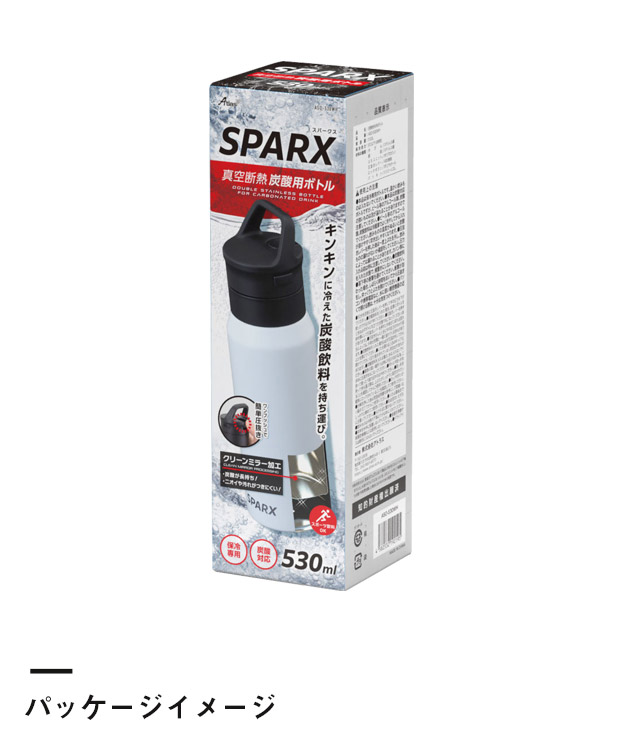 アトラス SPARX　炭酸用ボトル　530ml（ASO-530）パッケージイメージ