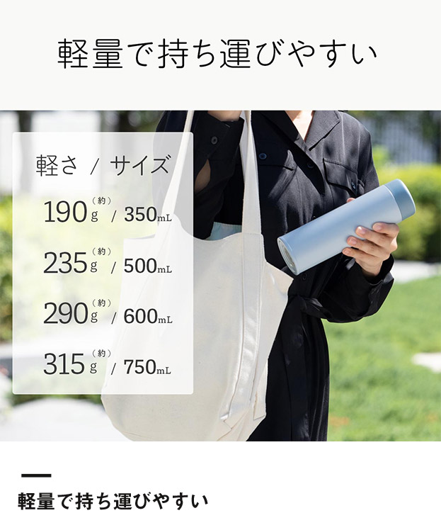 アトラス Basic Productsスクリューボトル600ml（ASR-600）軽量で持ち運びやすい