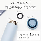 アトラス Basic Productsスクリューボトル600ml（ASR-600）パーツが少なく毎日のお手入れもラクに