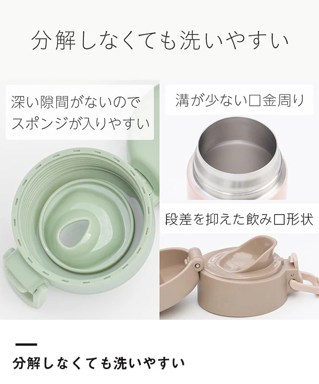 アトラス Basic Productsワンタッチボトル340ml（AWR-340）分解しなくても洗いやすい