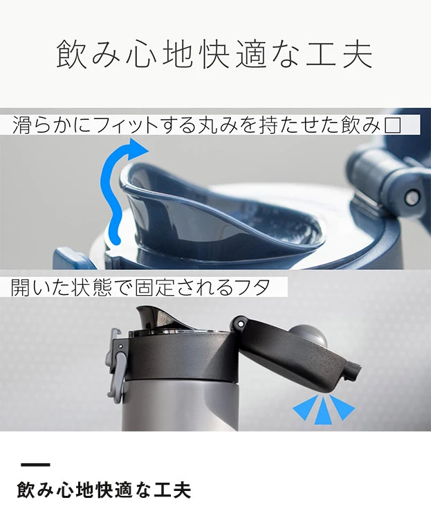 アトラス Basic Productsワンタッチボトル600ml（AWR-600）飲み心地快適な工夫