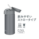 サーモス(THERMOS) 真空断熱ストローボトル 360ml/FKA（FKA-350）飲みやすいストロータイプ