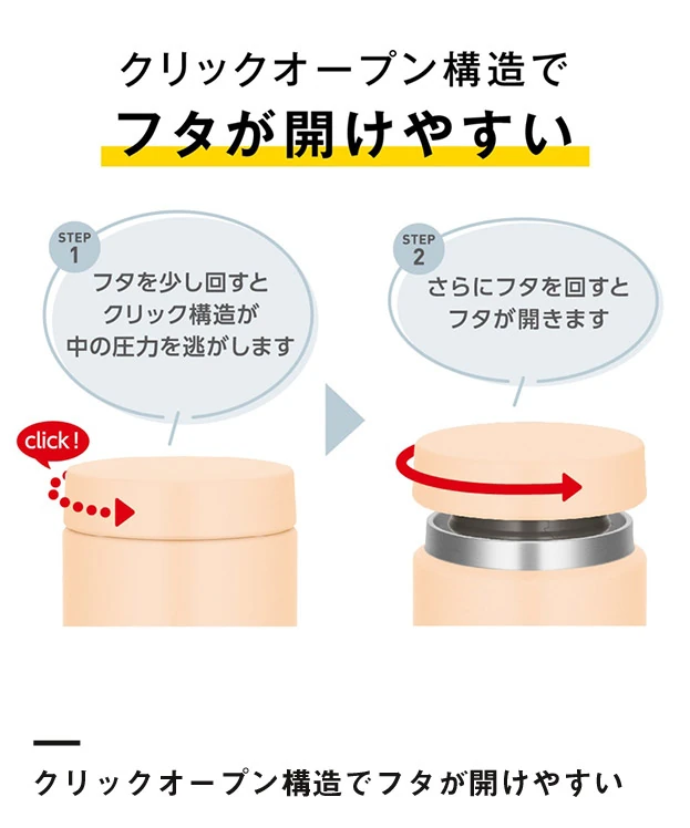 サーモス(THERMOS)真空断熱スープジャー 400ml/JED（JED-401）クリックオープン構造でフタがあけやすい