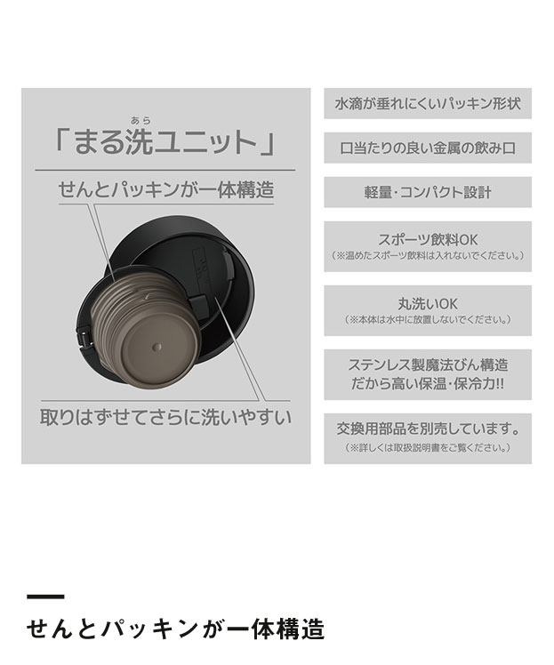 サーモス 真空断熱ケータイマグ 600ml/JOQ（JOQ-600）せんとパッキンが一体構造