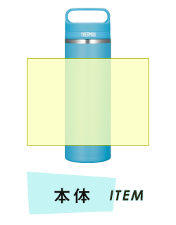 ボトル本体プリント範囲