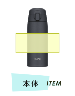 ボトル本体プリント範囲