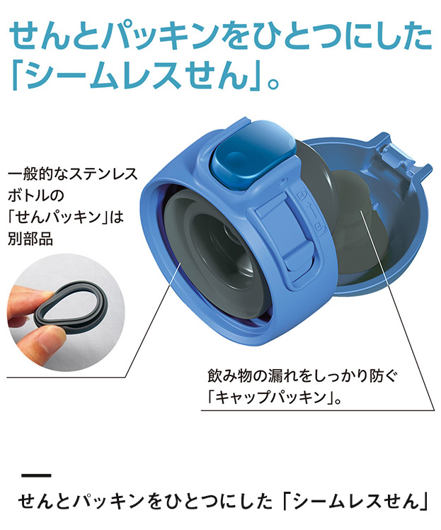 象印 ステンレスマグTUFF(SM-WA型)　360ml（SM-WA36）せんとパッキンをひとつにした「シームレスせん」