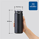 Zalatto炭酸サーモボトル530ml（SNS-0300447）サイズについて
