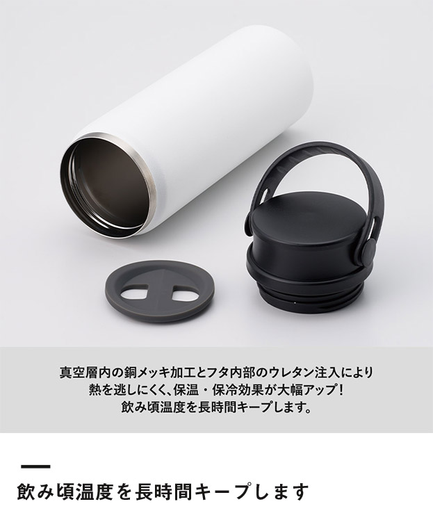 Zalattoサーモハンドルスタイルボトル350ml　ver.2（SNS-0300758）飲み頃温度を長時間キープします