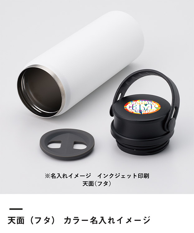 Zalattoサーモハンドルスタイルボトル350ml　ver.2（SNS-0300758）天面（フタ）カラー名入れイメージ