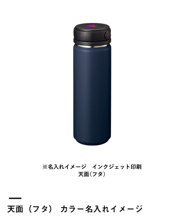 Zalattoサーモハンドルスタイルボトル500ml　ver.2（SNS-0300759）天面（フタ）カラー名入れイメージ