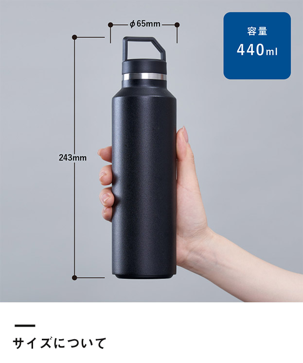 Zalattoサーモハンドルスリムボトル　ver.2（SNS-0300913）サイズについて