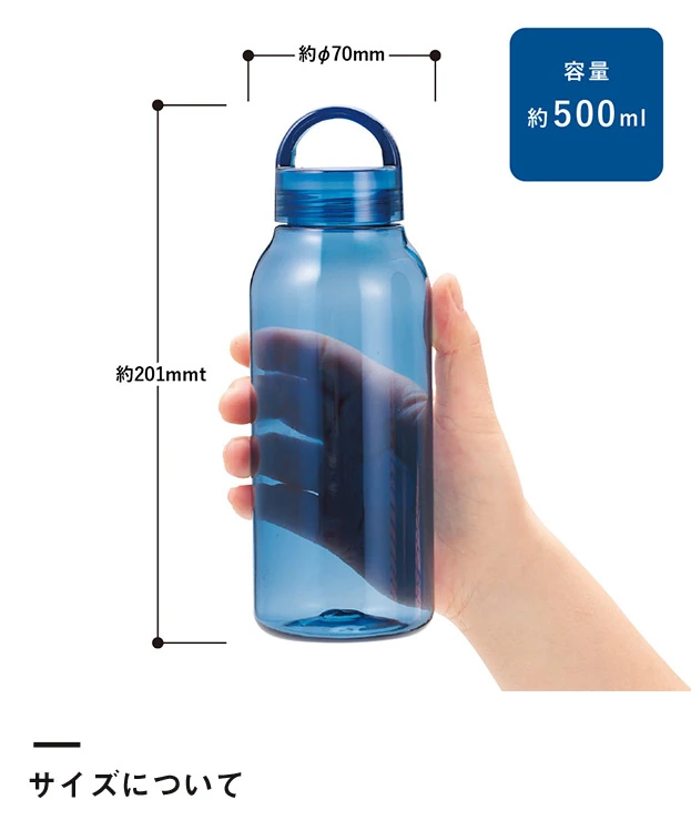 Handitクリアボトル500ml（SNS-0300986）サイズについて