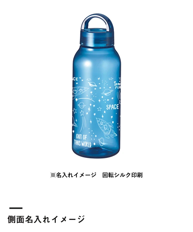 Handitクリアボトル500ml（SNS-0300986）側面名入れイメージ