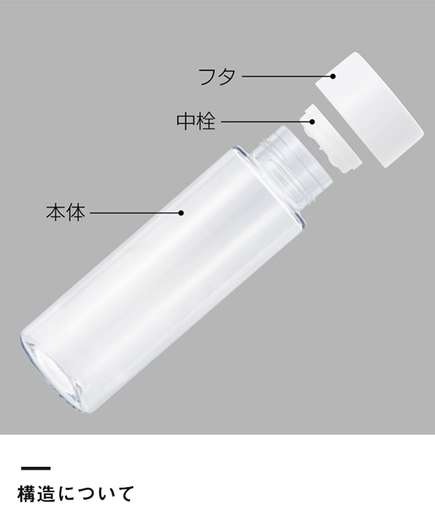 マイクリアボトル500ml（SNS-2400029）構造について