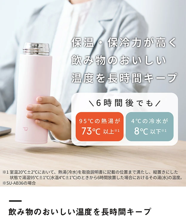象印 ステンレスマグ（SU-AB型）　360ml（SU-AB36）飲み物のおいしい温度を長時間キープ