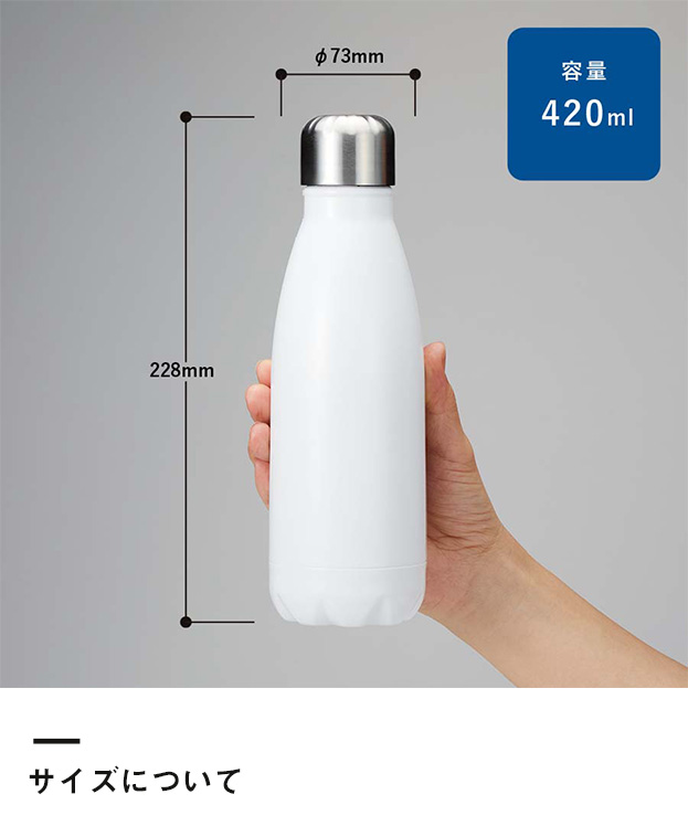 ロケットサーモボトル420ml（TS-1579）サイズについて