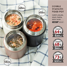 アトラス Bilunch（ビランチ）中栓付きフードポット 500mL（AFPN-500）他シリーズ展開