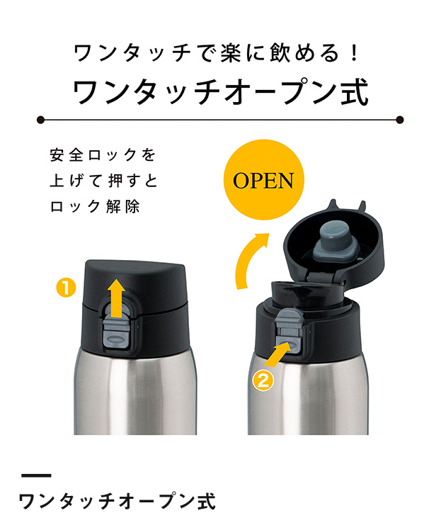 アトラス 軽量ワンタッチボトル500ml（AIW-500）ワンタッチオープン式