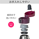 アトラス Airlist 超軽量ワンタッチボトル 365ml【在庫限り商品】（AREW-350）シンプルなパーツで細部まで洗いやすい