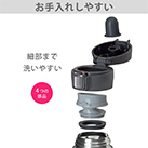 アトラス Airlist 超軽量ワンタッチボトル 495ml【在庫限り商品】（AREW-500）シンプルなパーツで細部まで洗いやすい