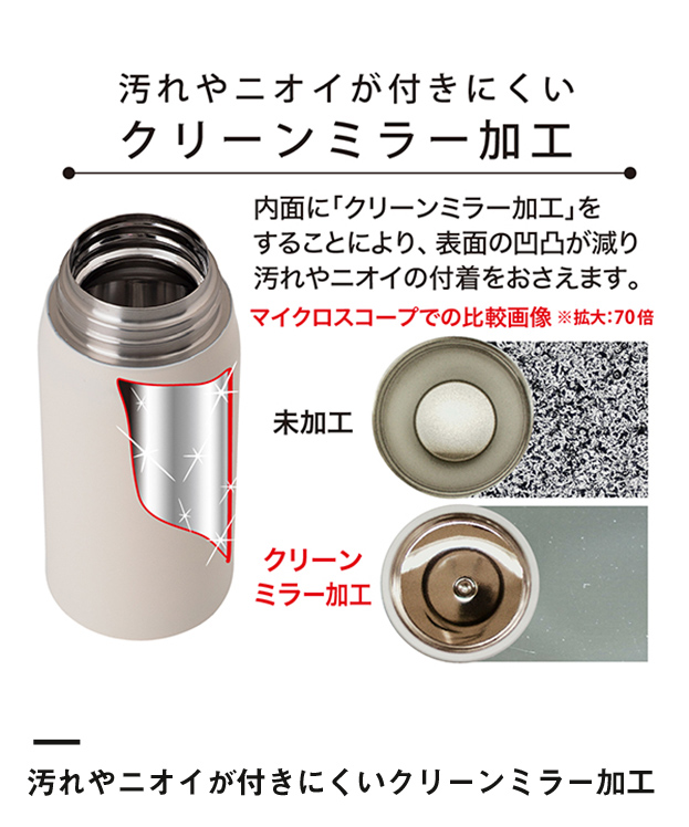 アトラス Airlist超軽量スクリューマグボトル350ml（ARS-350）汚れやニオイが付きにくいクリーンミラー加工